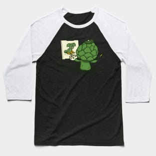 Funny Cute Artistic Artsy Vegan Artichoke Painting Cartoon Baseball T-Shirt